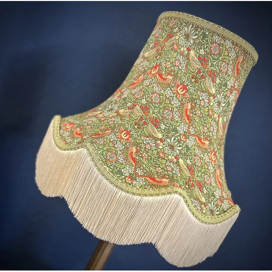 Abat-jour en tissu fait main style William Morris Voleur de fraises